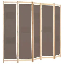 parawan-5-panelowy-brazowy-200-x-170-x-4-cm-tkanina