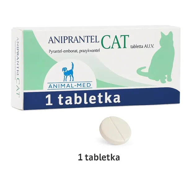 Tabletka na robaki dla kota odrobaczanie odrobaczenie - 1tabl.