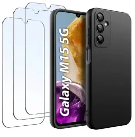zestaw-etui-do-samsung-m15-5g-matowe-czarne-silikon-slim-3-sztuki-szklo