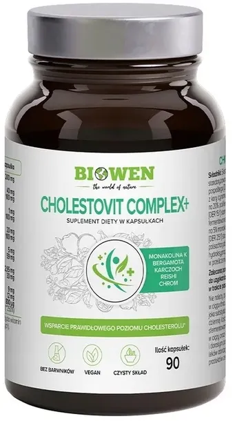 BIOWEN Cholestovit Complex+ KARCZOCH CZERWONY RYŻ Reishi CHOLESTEROL