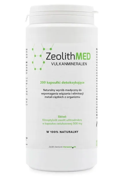 ZeolithMED 200 kapsułek Wyrób Medyczny Detoksykujący Zeolit Klino Detox