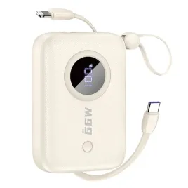powerbank-dudao-k14-10000mah-z-kablami-usb-c-lightning-bezowy