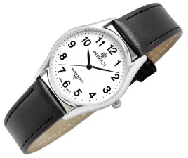 zegarek-damski-perfect-gx018-01-czarny-pasek-skorzany-biala-tarcza