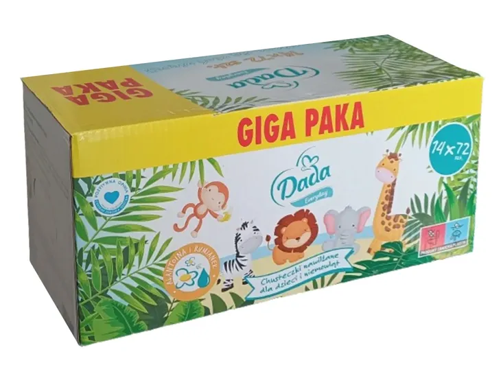 DADA GIGA PAKA Chusteczki nawilżane dla dzieci 14x72szt