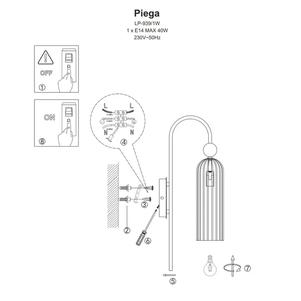 light-prestige-piega-kinkiet-bialy-srednica-szerokosc-klosza-10-cm