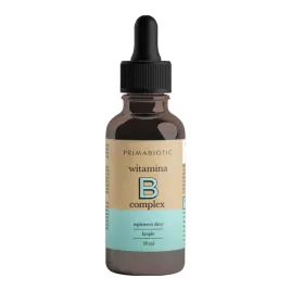 Zdjęcie produktu WITAMINA B COMPLEX PRIMABIOTIC Krople 30 ml Odporność Układ Nerwowy Skóra