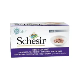 schesir-dla-kotow-multipak-tunczyk-z-filecikami-z-wolowiny-6x50g
