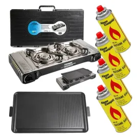 kuchenka-gazowa-dwupalnikowa-grill-4x-kartusz-stal-nierdzewna