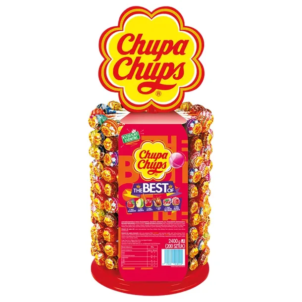 CHUPA CHUPS 200 SZT. 2400g - LIZAKI OWOCOWE MIX SMAKÓW