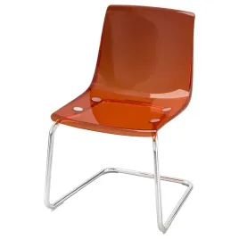 ikea-tobias-krzeslo-brazowoczerwony-chrom