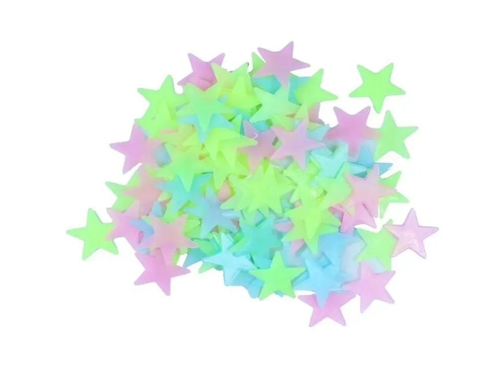 gwiazdki-fluorescencyjne-100-szt-multi-stan-nowy