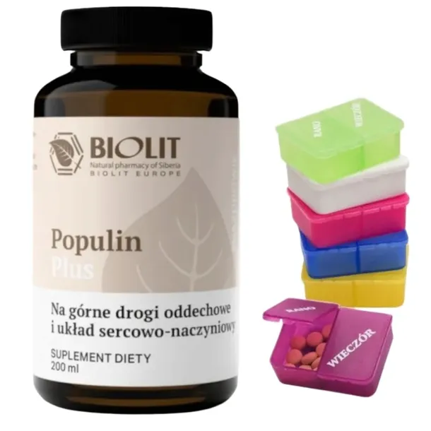 Biolit POPULIN PLUS NA DROGI ODDECHOWE SERCE WIRUSY PASOŻYTY 200ml + GRATIS