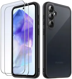 etui-do-samsung-a35-or-a55-5g-matowe-wzmacniane-czarne-zestaw-2x-szklo