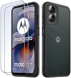 etui-do-motorola-moto-g55-5g-matowe-wzmacniane-czarne-zestaw-2x-szklo