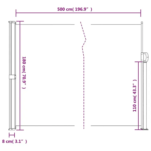markiza-boczna-180x500-biala-stan-nowy-material-dominujacy-tworzywo-sztuczne