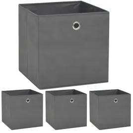 pudla-do-przechowywania-z-wlokniny-4-szt-32x32x32-cm-szare