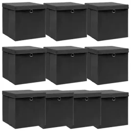 pudla-z-pokrywami-10-szt-czarne-32x32x32-cm-tkanina