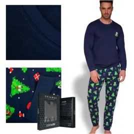 cornette-pizama-swiateczna-meska-115-283-bawelniana-granatowa-rozmiar-xxl