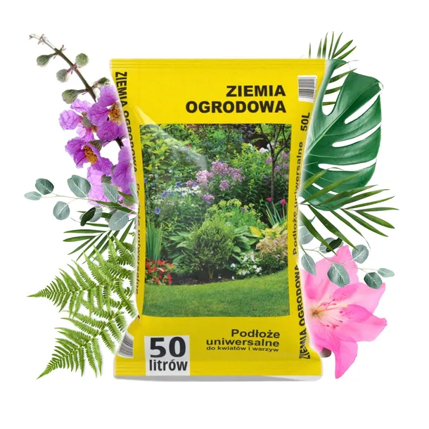 Ziemia Ogrodowa 50L Uniwersalna Podłoże Naturalne do Kwiatów Worek