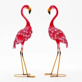figury-ogrodowe-zestaw-2x-flamingi-metal