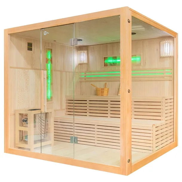 Sauna sucha z piecem HARVIA 8 kW kamienie solne izolacja ścian 220X200X200
