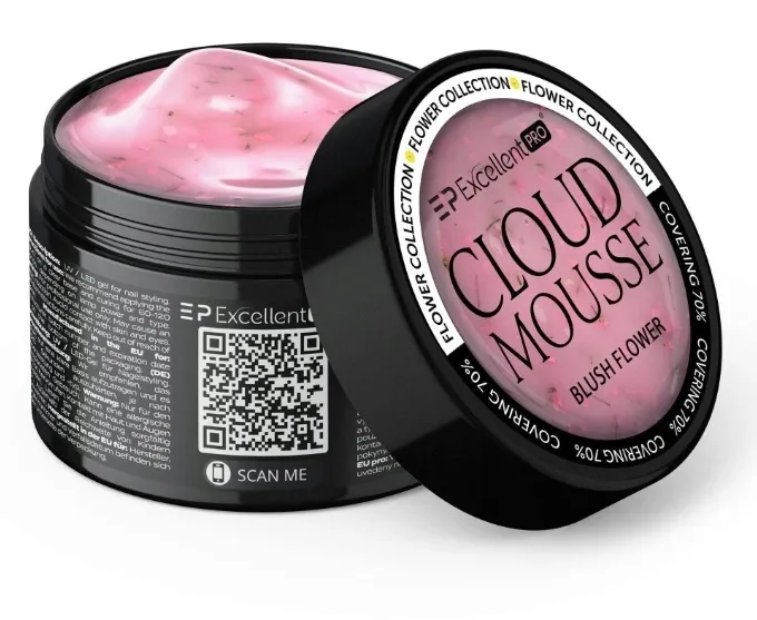 Excellent PRO CloudMousse Blush flower 15g różowy żel z suszonymi kwiatkami