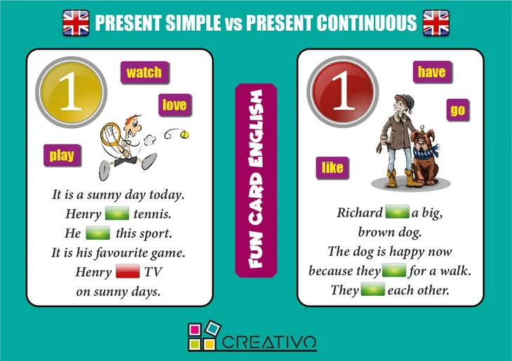 fun-card-english-present-simple-vs-present-continuous-marka-creativo