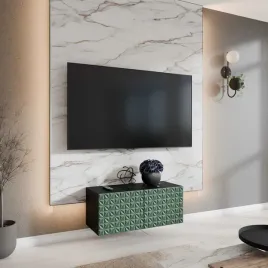 szafka-rtv-wiszaca-cali-szerokosc-100-cm-czarny-zielony-labrador-ryflowan
