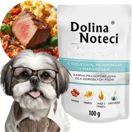 dolina-noteci-premium-karma-mokra-dla-psow-malych-cielecina-makaron-100g