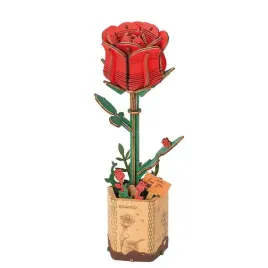 robotime-drewniane-puzzle-model-3d-diy-kwiat-czerwona-roza