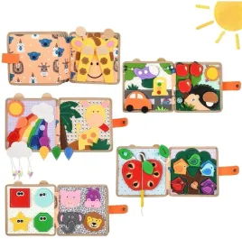 ksiazeczka-sensoryczna-filcowa-miekka-edukacyjna-3d-zwierzeta-zyrafa-pojazd
