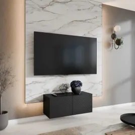 szafka-rtv-wiszaca-kler-szerokosc-100-cm-czarna-ryflowany-front-dwudrzwiowa