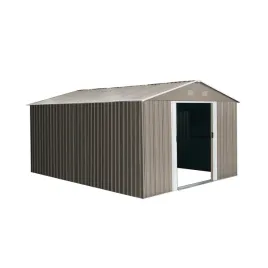 metalowy-domek-ogrodowy-rmsa-12x10-brown-brazowy-dwuspadowy-dach-3x37m