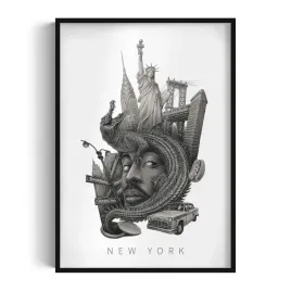 obraz-w-ramie-plakat-ramka-new-york-grafika-autorstwa-alicji-kocurek-70x100