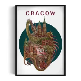 obraz-w-ramie-plakat-ramka-cracow-grafika-autorstwa-alicji-kocurek-70x100