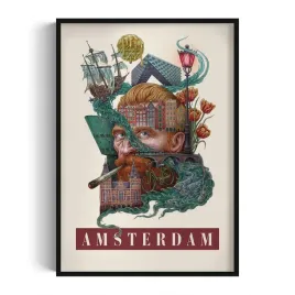elegancki-obraz-do-salonu-amsterdam-grafika-autorstwa-alicji-kocurek-70x100