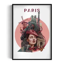 nowoczesna-dekoracja-scienna-paris-grafika-autorstwa-alicji-kocurek-70x100