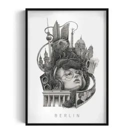 obraz-w-ramie-plakat-ramka-berlin-grafika-autorstwa-alicji-kocurek-70x100