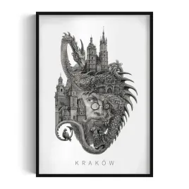 ozdoba-obraz-z-grafika-w-pieknej-ramie-krakow-grafika-alicji-kocurek-70x100