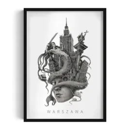 obraz-w-ramie-plakat-ramka-warszawa-grafika-autorstwa-alicji-kocurek-50x70