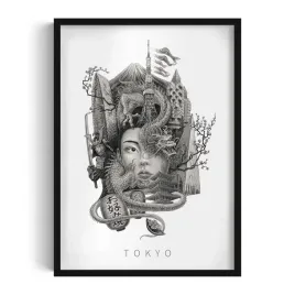 ozdobny-scienny-obraz-w-ramie-z-grafika-tokyo-grafika-alicji-kocurek-50x70