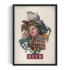 ozdobny-scienny-obraz-w-ramie-z-grafika-rzym-autorka-alicja-kocurek-50x70