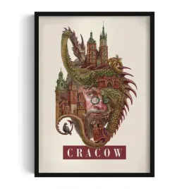 ozdobny-scienny-obraz-w-ramie-z-grafika-cracow-grafika-alicji-kocurek-50x70