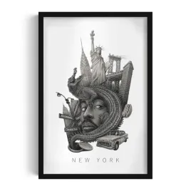 obraz-w-ramie-plakat-ramka-new-york-grafika-autorstwa-alicji-kocurek-40x60