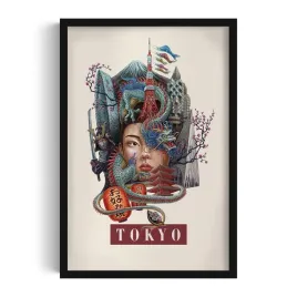 nowoczesna-dekoracja-scienna-tokyo-grafika-autorstwa-alicji-kocurek-40x60