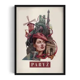 scienny-obraz-do-salonu-kuchni-paryz-grafika-autorstwa-alicji-kocurek-50x70
