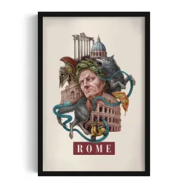 ozdobny-obraz-w-ramie-do-salonu-rome-grafika-autorstwa-alicji-kocurek-40x60