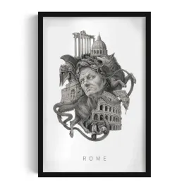 ozdobny-scienny-obraz-w-ramie-z-grafika-rome-grafika-alicji-kocurek-40x60