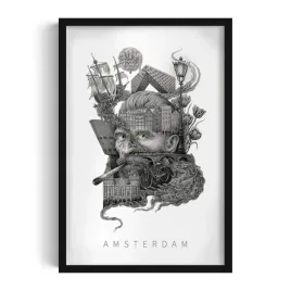 dekoracyjny-obraz-w-ramie-do-salonu-amsterdam-grafika-alicji-kocurek-40x60