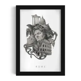 ozdobny-scienny-obraz-w-ramie-z-grafika-rome-grafika-alicji-kocurek-20x30
